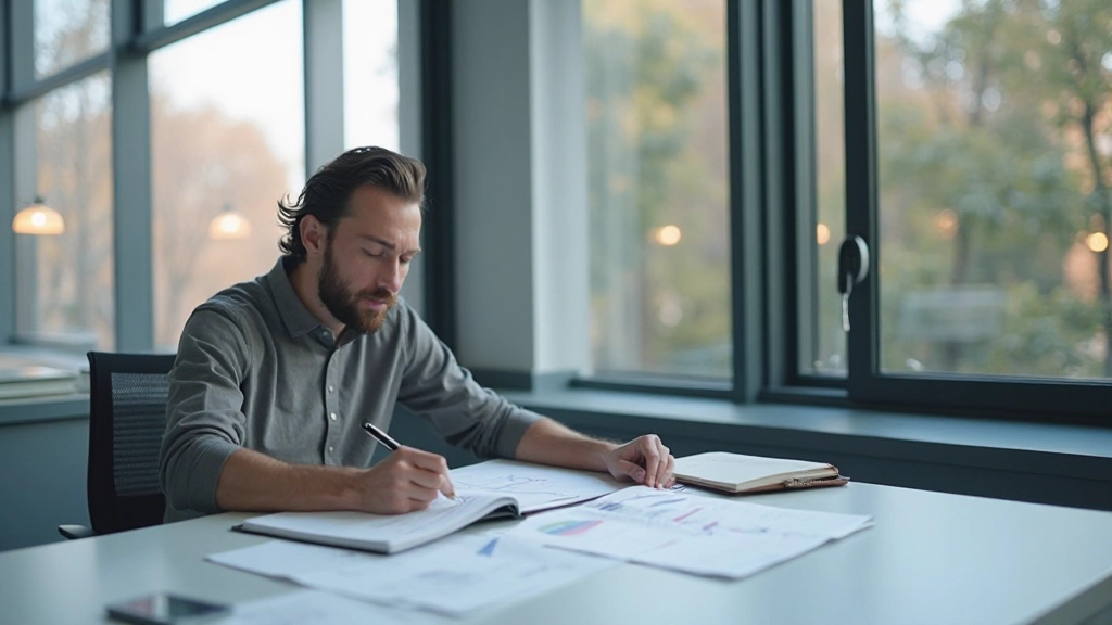 Professionele leidinggevende aan het werk in kantoor omgeving