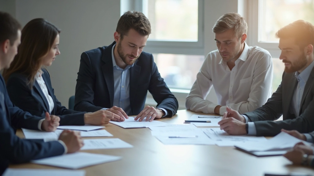 Professionele communicatie tussen leider en teamlid in modern kantoor