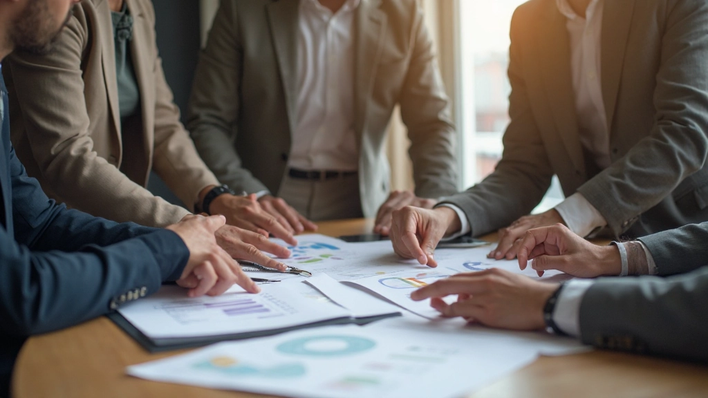 Professionele foto van zakelijke vergadering met strategische planning