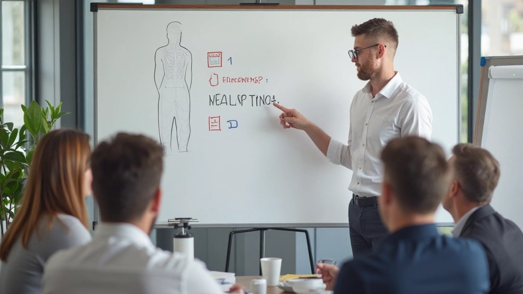 Professionele afbeelding van manager die teamontwikkelingssessie leidt